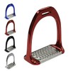 Nbrand JA Horse Aluminium Stirrups Balance Non-Slip Pads Stable (Red)