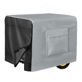 Porch Shield Waterproof Generator Cover - Heavy Duty Cover for Portable Generator 5000 to 10000 Watt (38L x 28 W x 30H inches, Black & Gray)