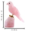 SMQ Rose Quartz Parrot Bird Crystal Figurine Home Decor Gemstone
