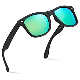 Retro Rewind Polarized Sunglasses for Men and Women - UV Protection Classic Mens Womens Sun Glasses - Cool Vintage 80s Shades