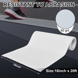 Watersay Anti Slip Traction Tape 16 Inch x 20 ft Widen Waterproof Non Skid Tape Durable Grip and Friction Stair Non Slip Strips Abrasive Adhesive for Stairs Tread Steps Ramp Outdoor Indoor(Clear)