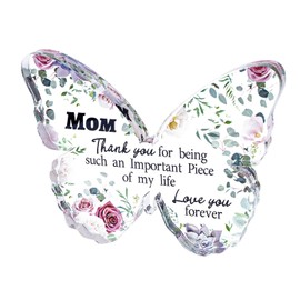 Puzzles für Mama, Süßes Graviertes Acrylblock-Puzzleteil Geschenke für Mama Süße Thanksgiving-Geschenke Herzerwärmendes Geschenk Muttertagsgeschenke von Tochter und Sohn (Schmetterling)