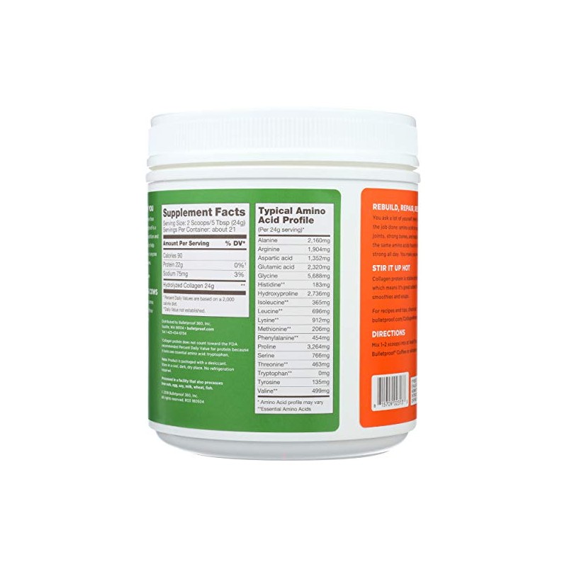 BULLETPROOF Unflavored Collagen Protein, 17.6 OZ
