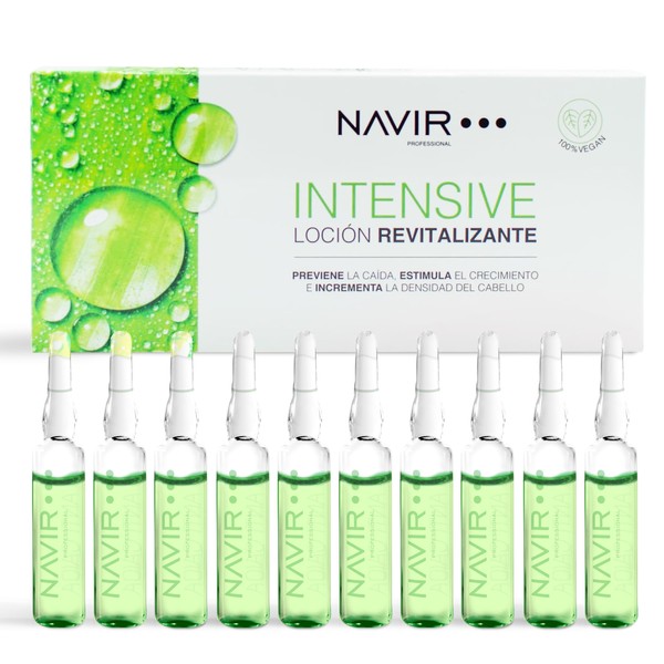 NAVIR Profesional | Anti-Haarausfall-Ampullen | Behandlung mit pflanzlicher Plazenta | Damen und Herren (Ampullen 10 x 10 ml)