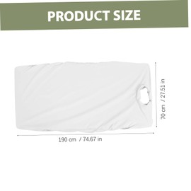 BIUDECO Breathable Sturdy Massage Sheet with Face Hole Reusable Spa Couch Cover 70x190cm White