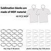 AiDiYGECO 120 pcs sublimation keychain blanks ornaments MDF Double Sided
