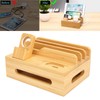 Bamboo Charging Station for Multiple Devices Charging Station Stand Rack