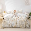 Homemissing Orange Flowers Pattern Duvet Cover Set Single Size for