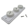 fiXte 2 Pack of Soft Rubber Push in Triple Towel