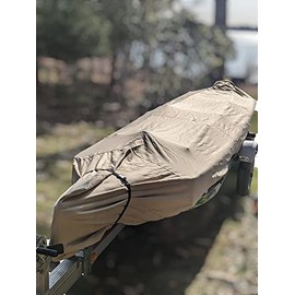 Cypress Rowe Outfitters Nature Proof Cover for 15’6” Gheenoe Classic Boat - Also Covers Motor - Outdoor Storage Or Indoor Storage, 16 Ounce Canvas, UV Proof, Waterproof, Dust Proof, Tear Proof