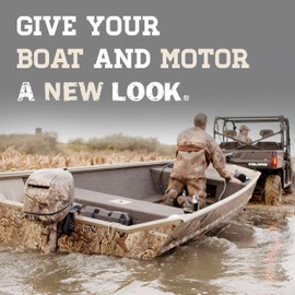 Mossy Oak Graphics Bottomland Camo Transom Boat Wrap Kit - Easy to Install Vinyl Wrap with Matte Finish - 24" x 60" Kit