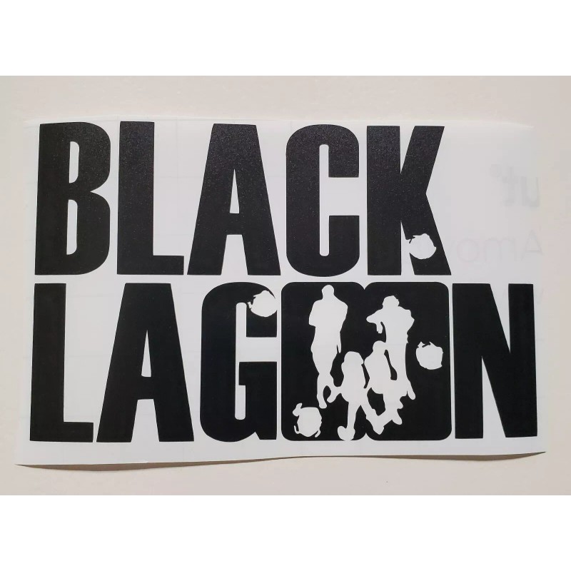 Black Lagoon Company Title Matte Black Decal Sticker Anime Walls,