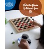 WE Games Wooden Checkers Pieces with Drawstring Storage Bag -