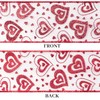 VATIN Glitter Red Hearts Valentine's Day Wired Ribbon, 2.5" x10