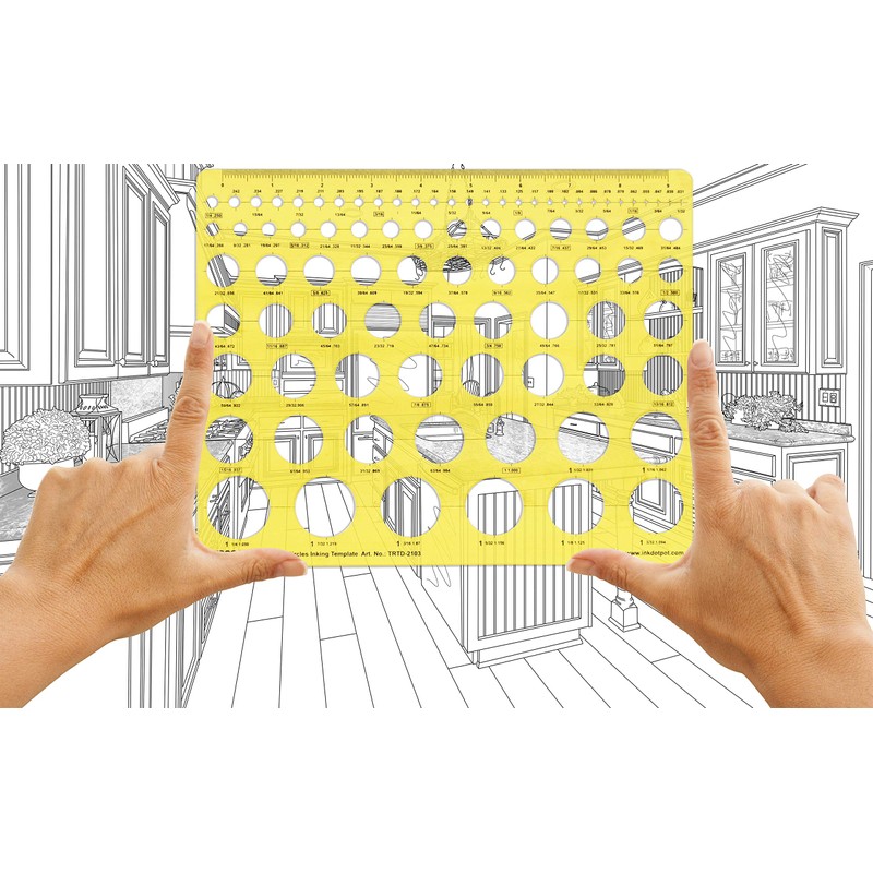 Traceease Geometric Drafting Small Circles Inking Template Drawing Stencil, Designing