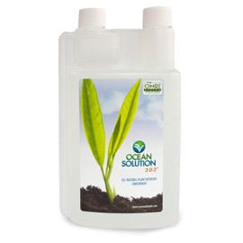 OceanSolution 2-0-3 All Natural Liquid Fertilizer – 32 Oz Concentrated Mineral Fertilizer & Plant Food for Microgreens, Hydroponics, Gardens & Lawns–OMRI Listed, No Odor(1oz per Gallon of Water)