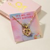 Qitian Initial Heart Necklace for Women Heart Gold Letter B