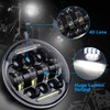 ZJUSDO Motorcycle 5.75inch Headlight with White DRL 5 3/4 Led