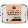 Ever Eco Stainless Steel XL Stackable Bento Box, 3 Piece