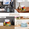 2 Pack Tissue Box Cover Holder, Rainbow Crayon Pencils Rectangle