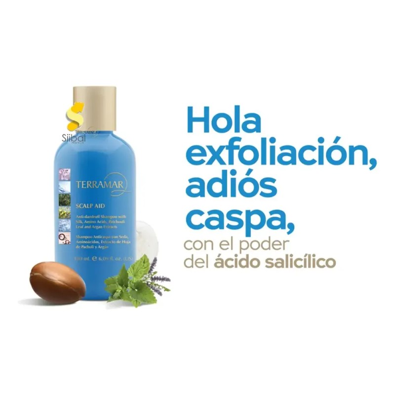 Shampoo Anticaspa Con Seda, Pachuli, Argán Terramar / 180 Ml
