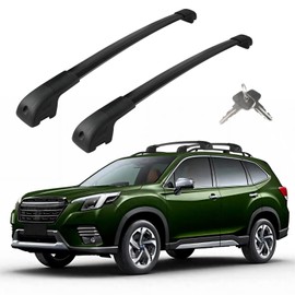 Roof Rack Cross Bars Compatible with Subaru Forester 2014-2025, Adjustable Aluminum Heavy Duty 300 LBS Anti-Theft Lock Cargo Carrier Rooftop Crossbar Accessories for Bike, Basket, Snowboard, Luggage