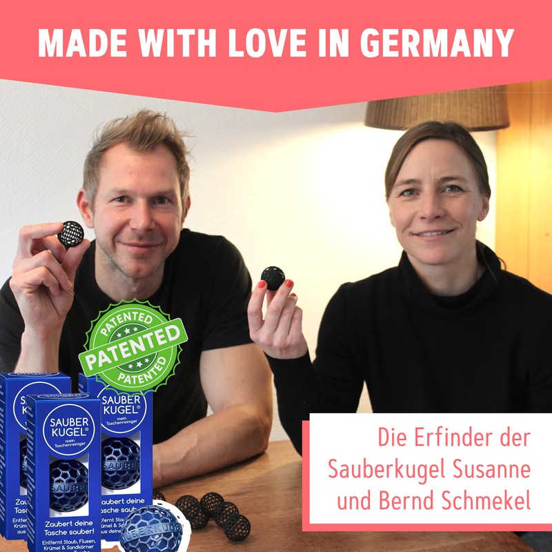 Sauberkugel - The clever way of cleaning bags, backpacks and