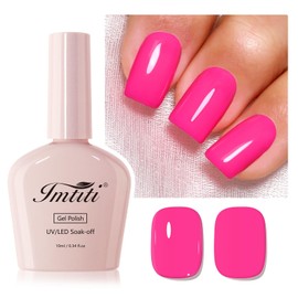 Imtiti Hot Pink Gel Nagellack, 1Pcs Pink Soak Off UV LED Gel Lack, Langlebig, Nagelkunst Maniküre Salon DIY zu Hause für Frühling und Sommer (0.34 Fl Oz-954)