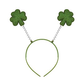 Widdle Gifts Ltd St Patricks Day - Party Dress Up - Glitter Shamrock Head Bopper