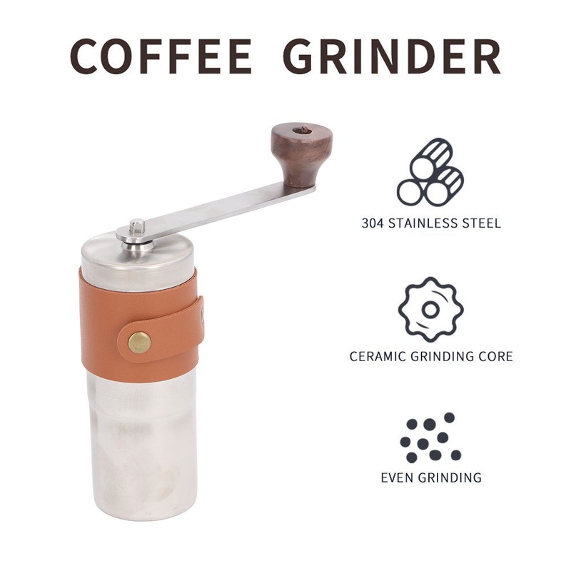 Manual Coffee Grinder Stainless Steel Portable Hand Coffee Bean Mill
