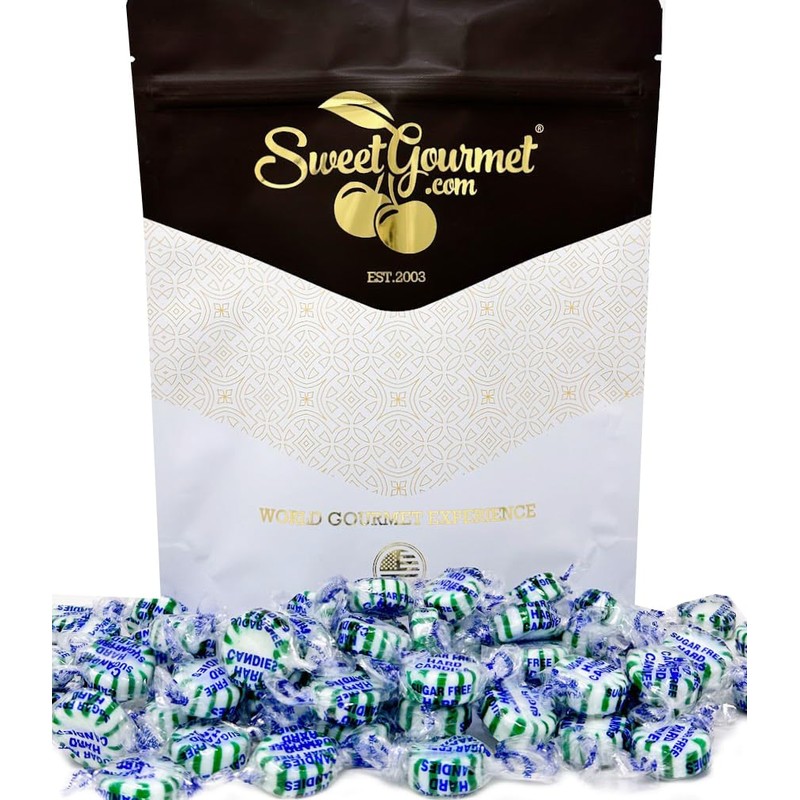 SweetGourmet Sugar-Free Spearmint Starlight Bulk Arcor Hard Candy | 2