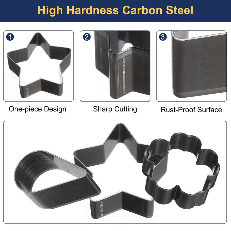 QUARKZMAN Leather Heart Shape Hole Punch Set 9 Sizes Leather