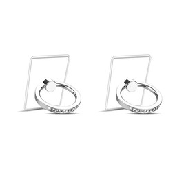 Transparent Cell Phone Ring Stand Holder，2Pcs Finger Ring Kickstand，360 Degree Rotation Hand Phone Ring Grip for All Mobile Phone