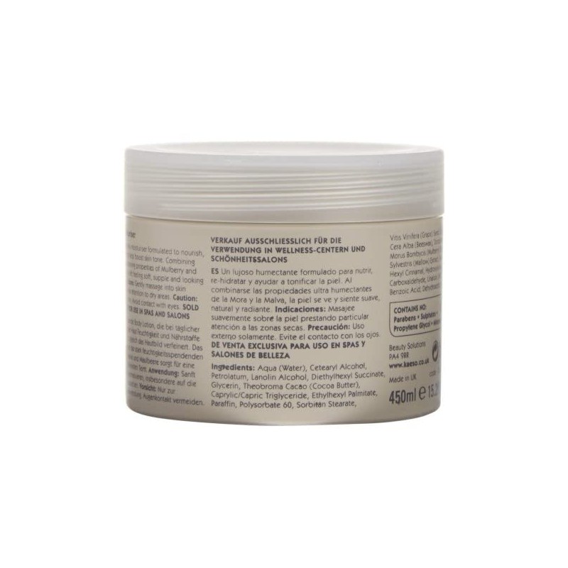 Kaeso Beauty Massage Moisturising Souffle Body Moisturiser Mulberry And Mallow