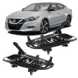 marddpair Left & Right Fog Lights Assembly Replacement for 2016-2019 Nissan Maxima Driving Lamps Fog Lights (Driver & Passenger Side)