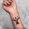 4 x 'Bodybuilder Posing' Temporary Tattoos - Water Resistant, Skin-Safe,