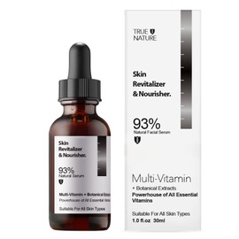 Anti Aging Facial Serum Sensivite Skin Face 30ml 1fl oz by TRUE NATURE SKINCARE Vitamin C Hyaluronic Acid Daily Skincare Collagen Peptide (Multi-Vitamin)