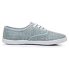 VenusCelia - Tenis con cordones para mujer, Lino Aqua, 24.5