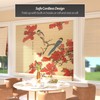 Red Lantern Bamboo Window Shade Blind - Roosting Bird 72"