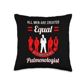 Pulmonologist Lung Doctor Apparel Pulmonologist Doctor Pulmonary Specialist Lung Physician Throw Pillow, 16x16, Multicolor