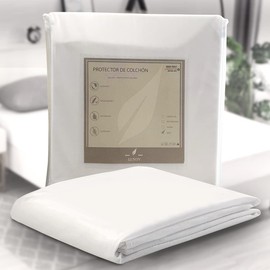 LUXOY Protector de colchón Matrimonial - 100% Impermeable - Hipoalergénico - Cubre colchón - Anti Ácaros (Matrimonial)