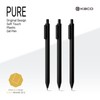 Kaco PURE Gel Pens Black Ink 0.7 mm Medium Point,