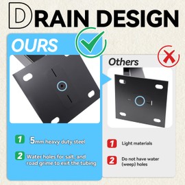 KUAFU Semi Exhaust Bracket Set HD Compatible with Kenworth Semi Trucks Powder Coated Steel Replacement Semi Exhaust Arm Set