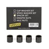 Superslick Spacer Set Black Skateboard Longboard Ball Bearing Spacer