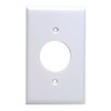 Leviton 88004 1-Gang Single 1.406-Inch Hole Device Receptacle Wallplate, Standard Size, Thermoset, Device Mount, White