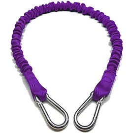Boat Lines & Dock Ties Marine Boat Dock Tie Bungee Cord, Double Hooked Ends, Made in USA, Pack of 2 (Purple, 24 Inch)