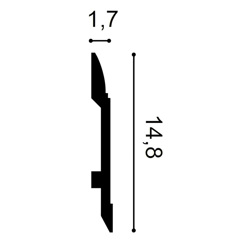 Orac Decor SX104 LUXXUS skirting panel moulding 2 m