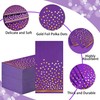 100 Pcs Purple Dinner Napkins Disposable Gold Dot Purple Paper