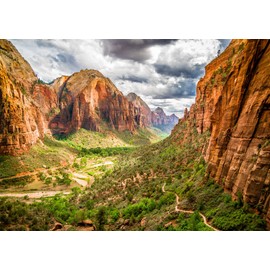 Loccor 7x5ft Fabric Desert Mountain Backdrop Mountain Backdrop Colorful Landscape of Zion National Park Canyon Sandstone Background for Wild Western Party Decorations Boys Cowboys Photo Studio Props