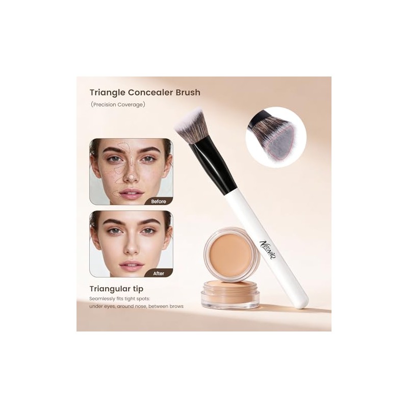 Juego de 14 brochas de maquillaje profesionales, juego de brochas